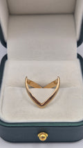 9ct gold double wishbone ring