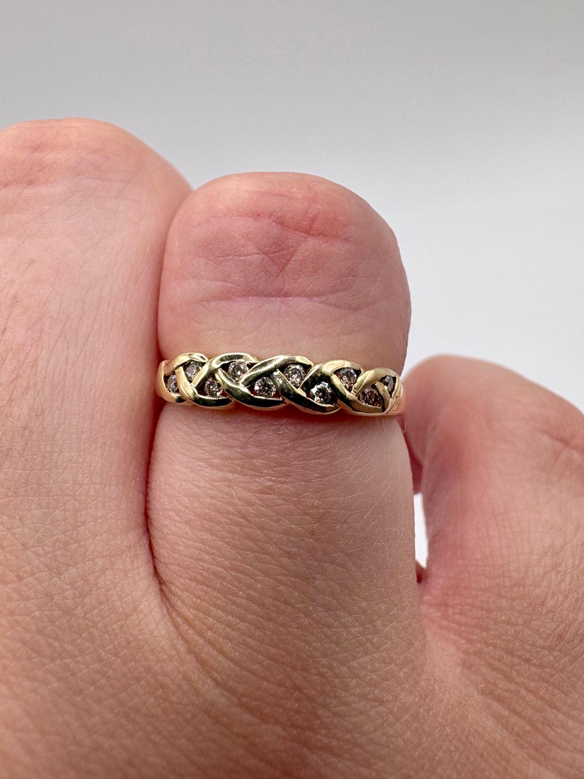 9ct gold diamond half eternity ring
