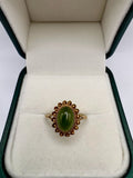 9ct gold jade ring
