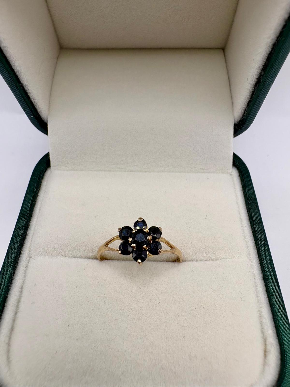 9ct black spinel ring