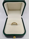 9ct gold croissant style ring