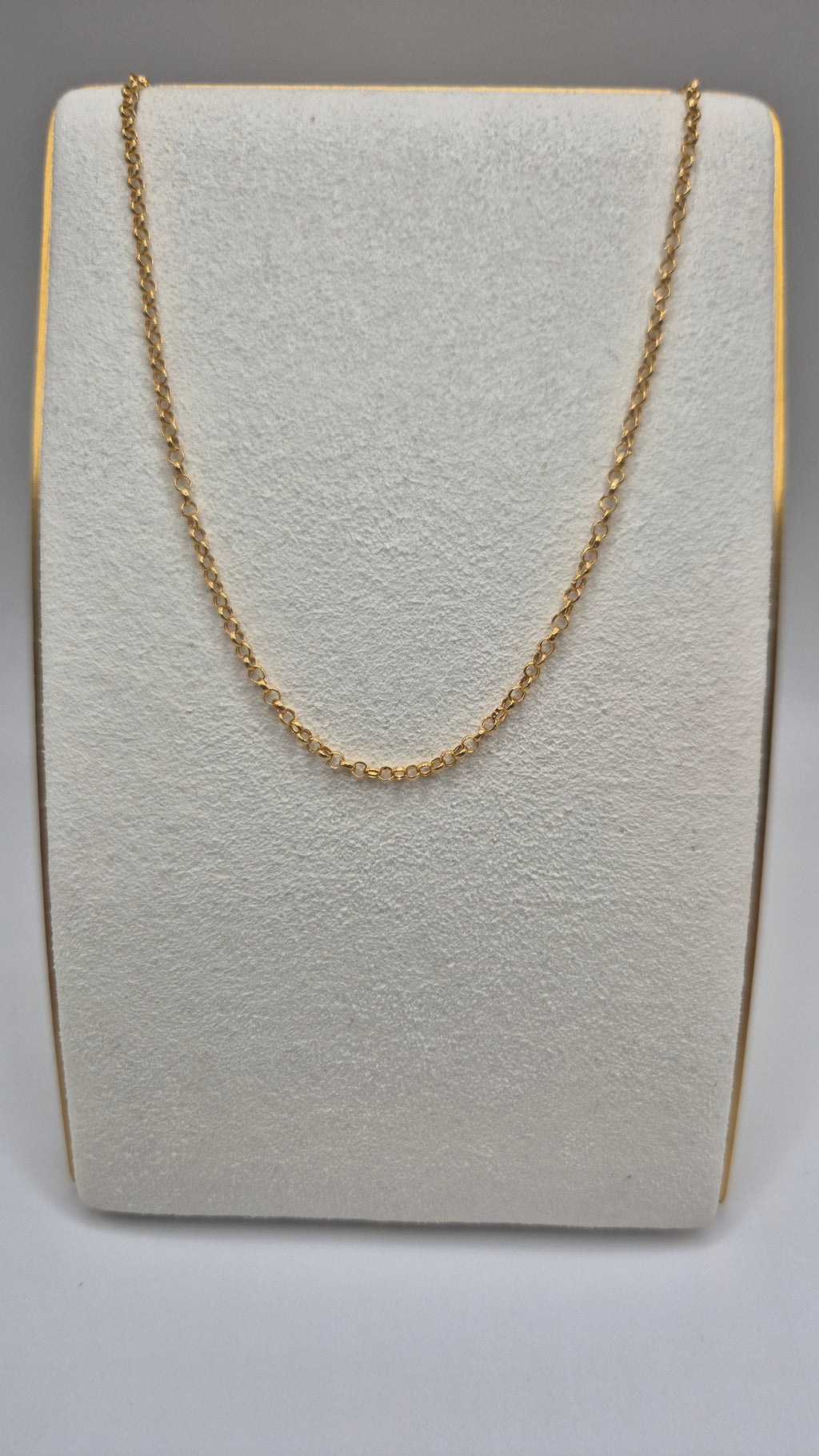 9ct gold 16inch belcher chain (2)