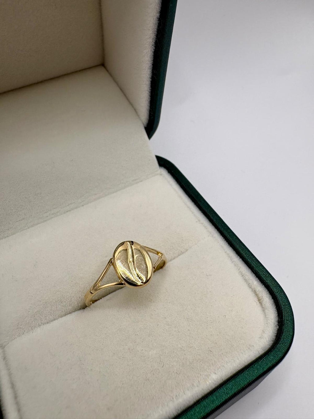 9ct gold coffee bean ring
