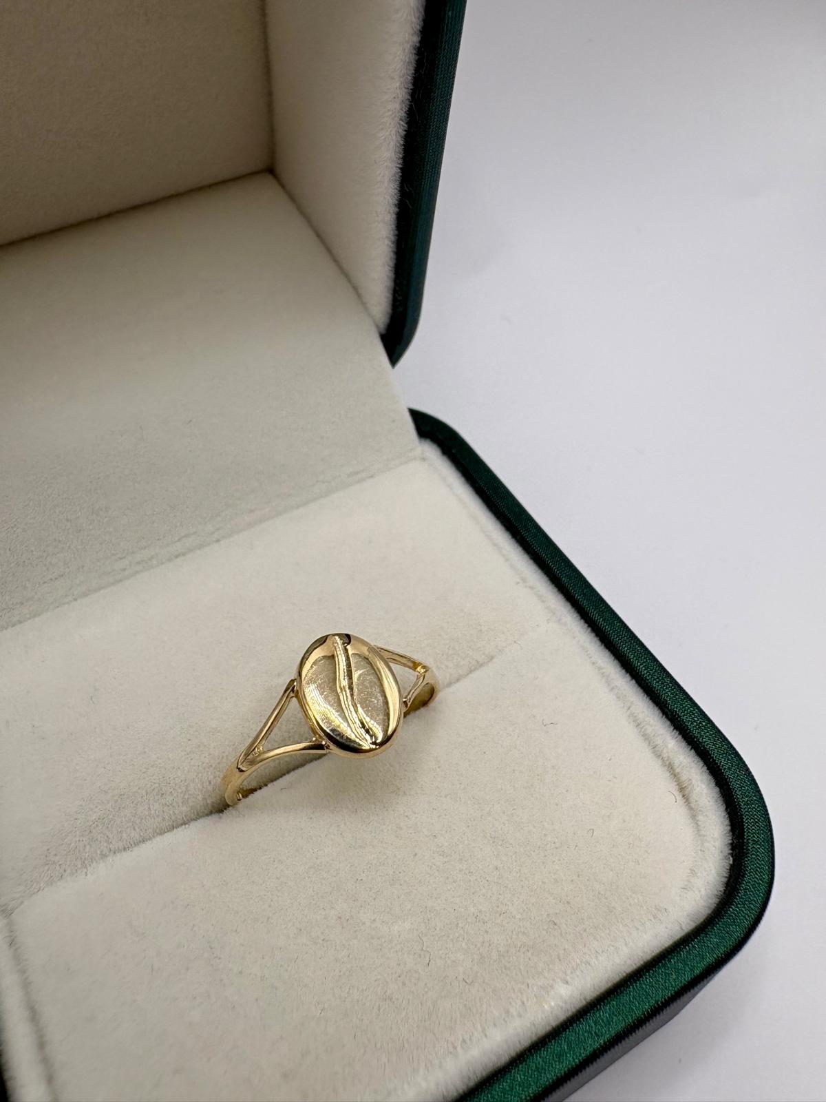 9ct gold coffee bean ring