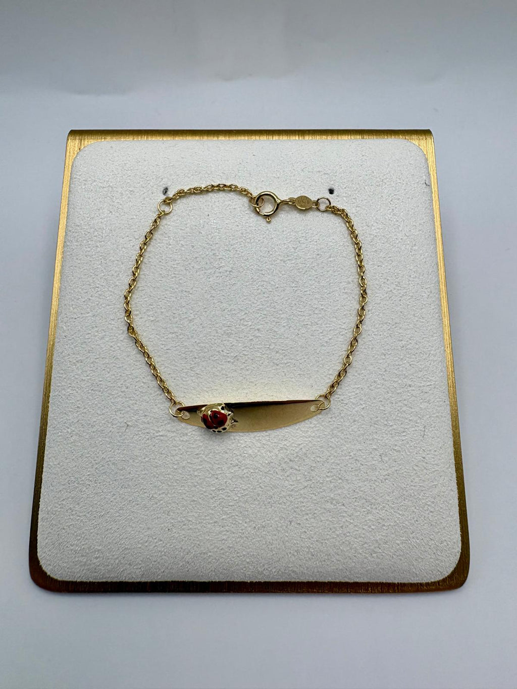 9ct gold ladybird bracelet
