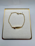 9ct gold ladybird bracelet