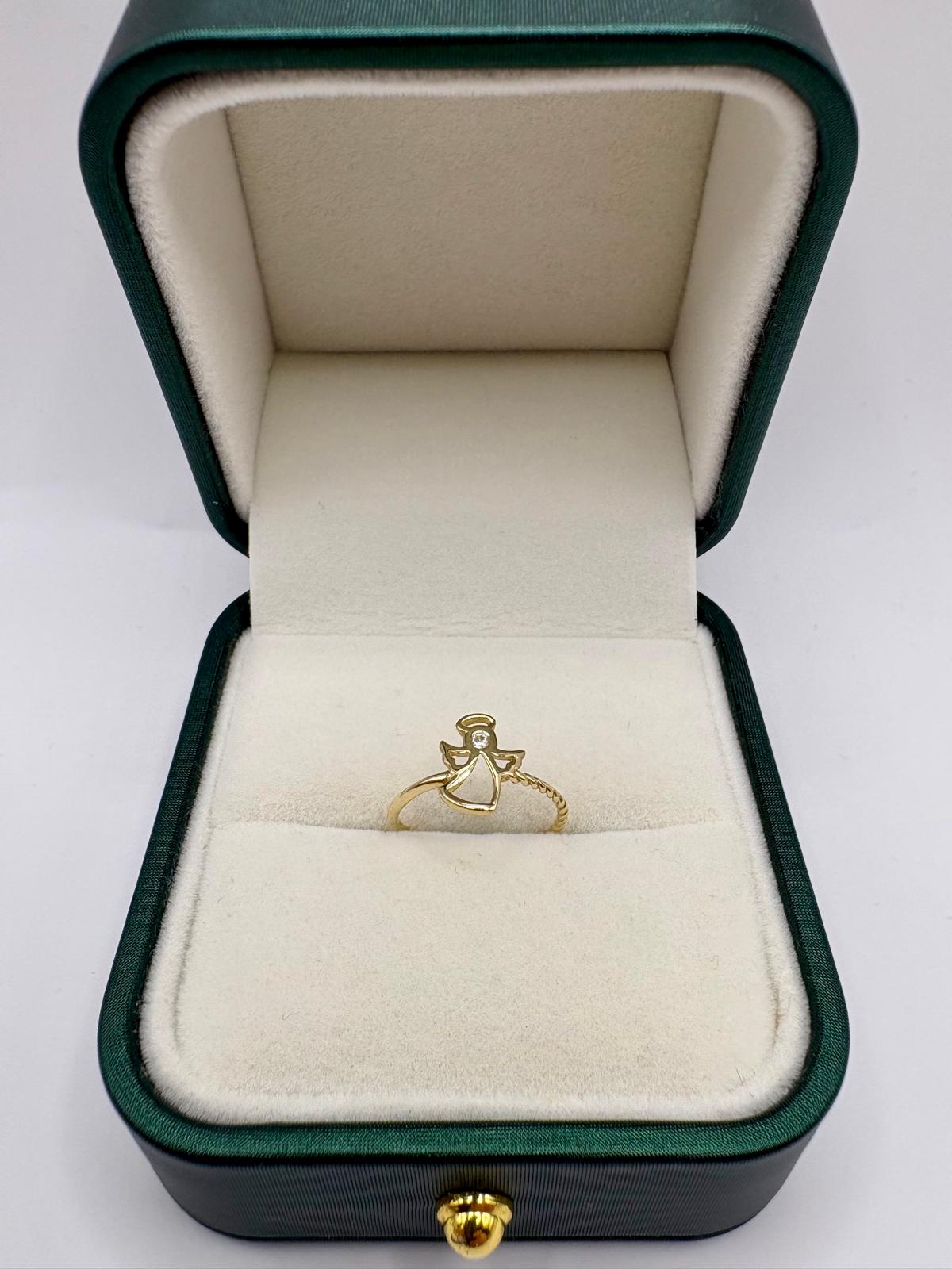 14ct angel cz ring