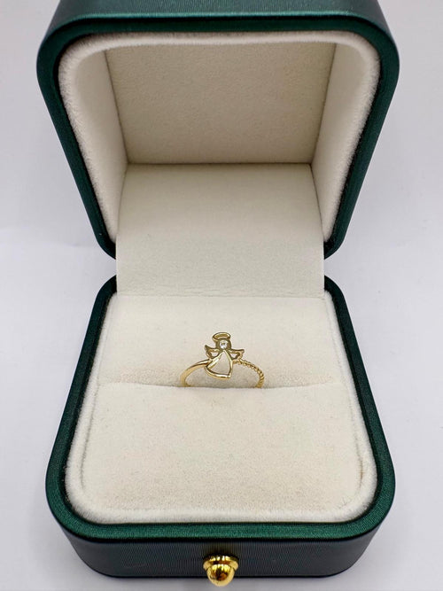 14ct angel cz ring