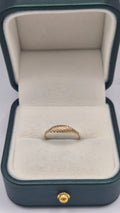 9ct gold croissant style ring