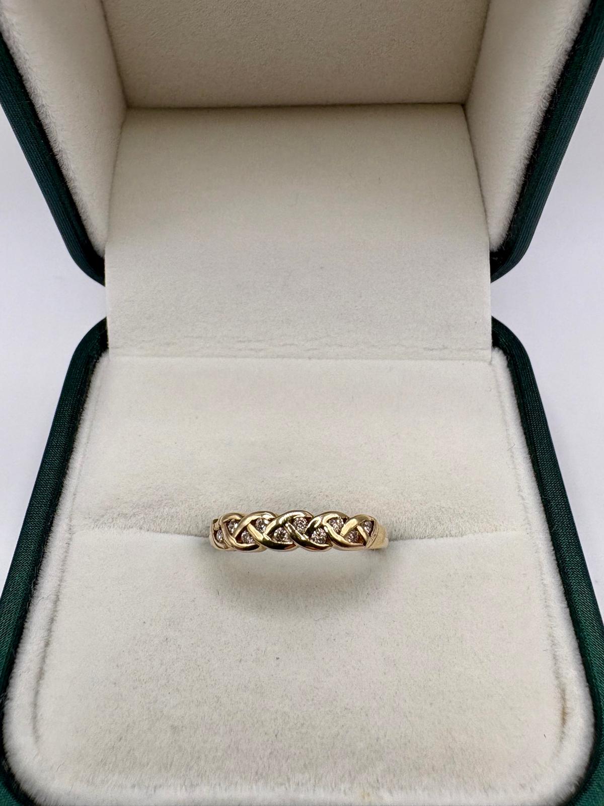 9ct gold diamond half eternity ring