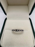 9ct white gold sapphire and diamond half eternity ring