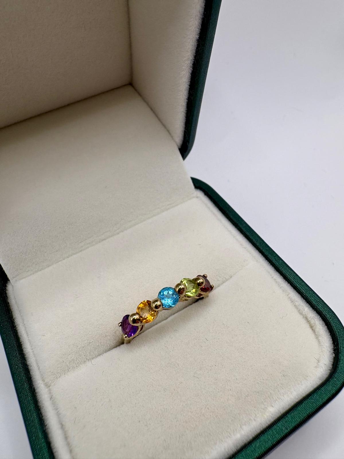 9ct gold multigem ring
