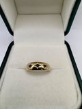 9ct gold sapphire gypsy ring