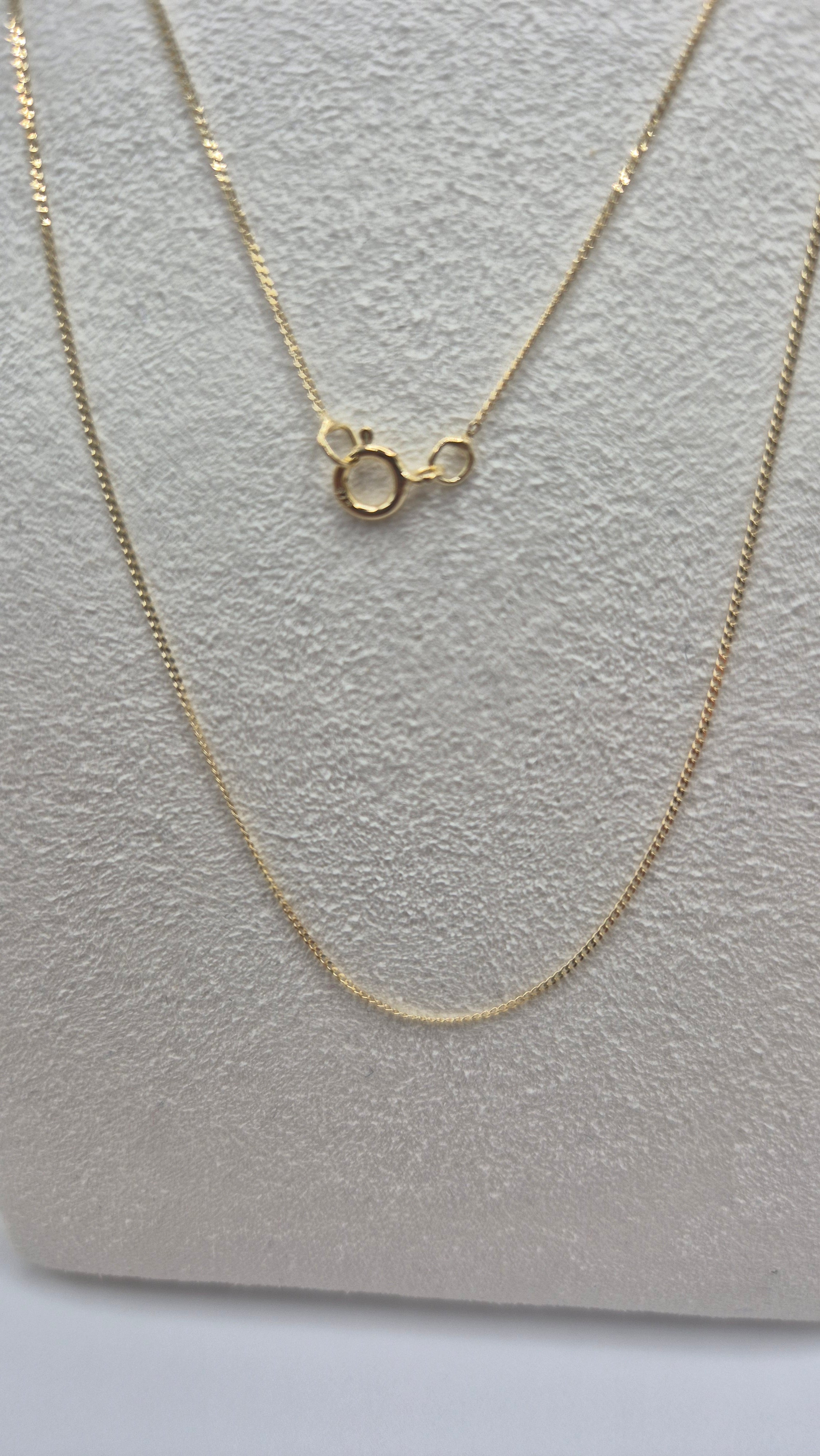 9ct gold 18 inch curb chain (2)