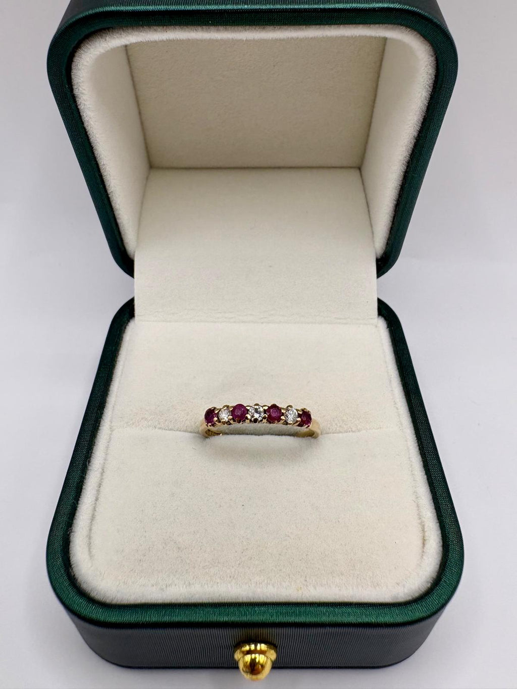 9ct gold ruby and diamond ring