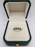 9ct gold ruby and diamond ring