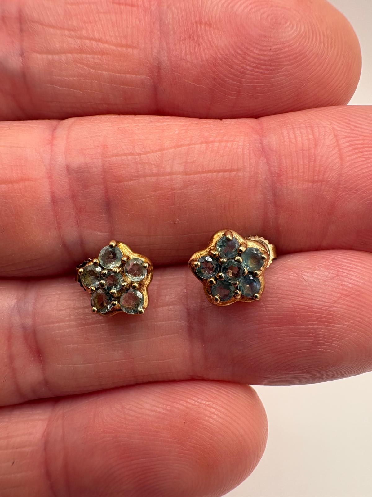 9ct gold alexandrite earrings