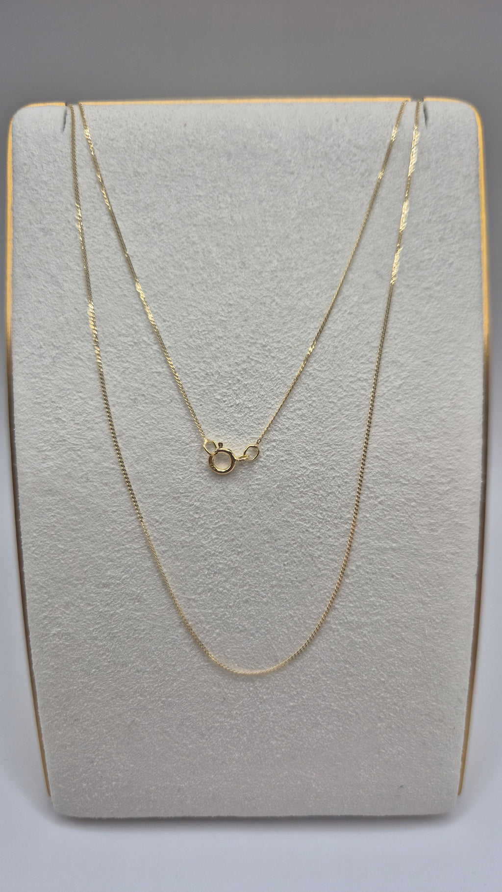 9ct gold 18 inch curb chain (2)