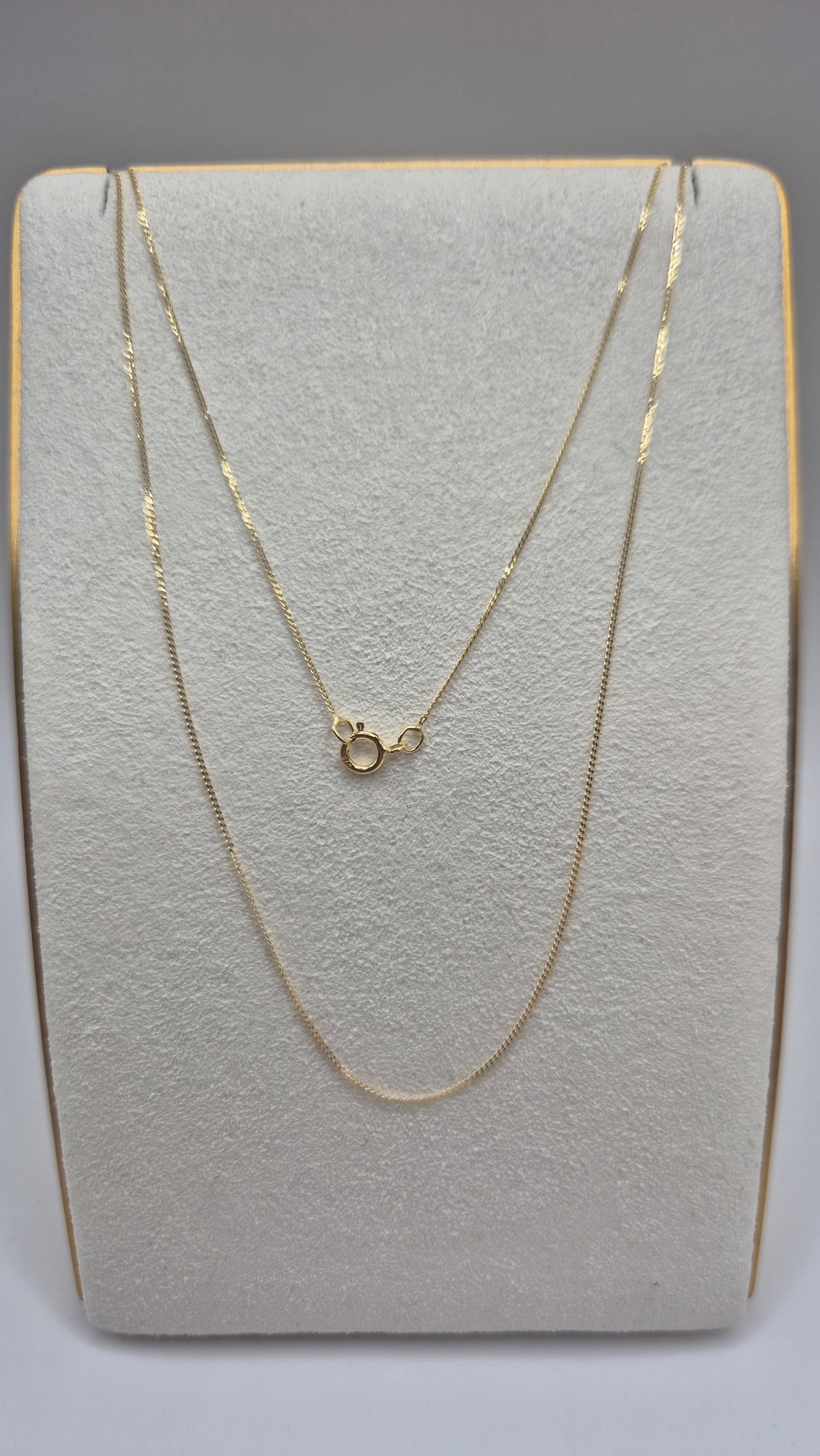 9ct gold 18 inch curb chain (2)