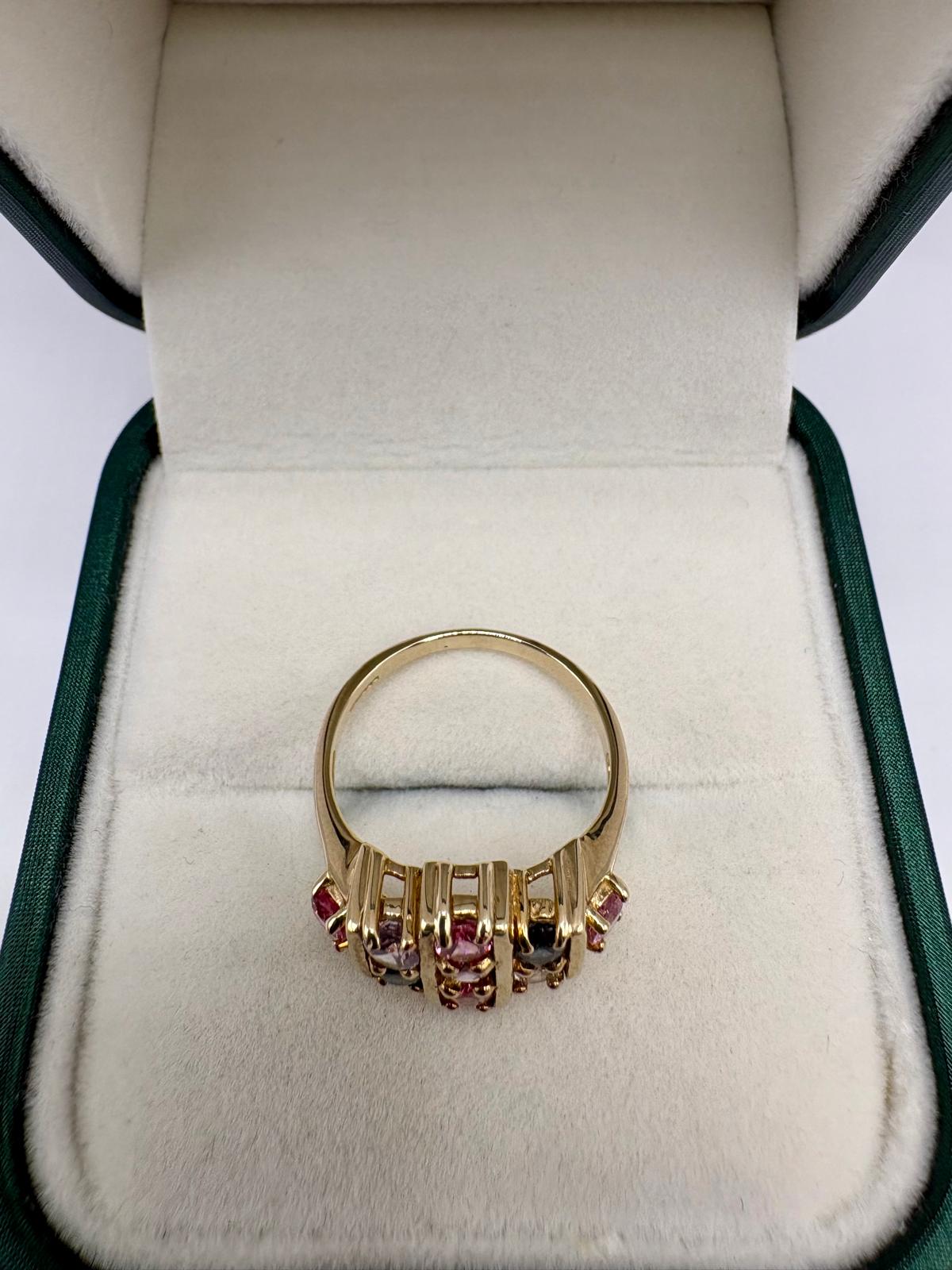 9ct gold multigem ring