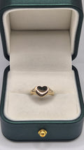 9ct gold heart signet ring