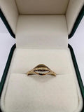9ct gold croissant Style ring