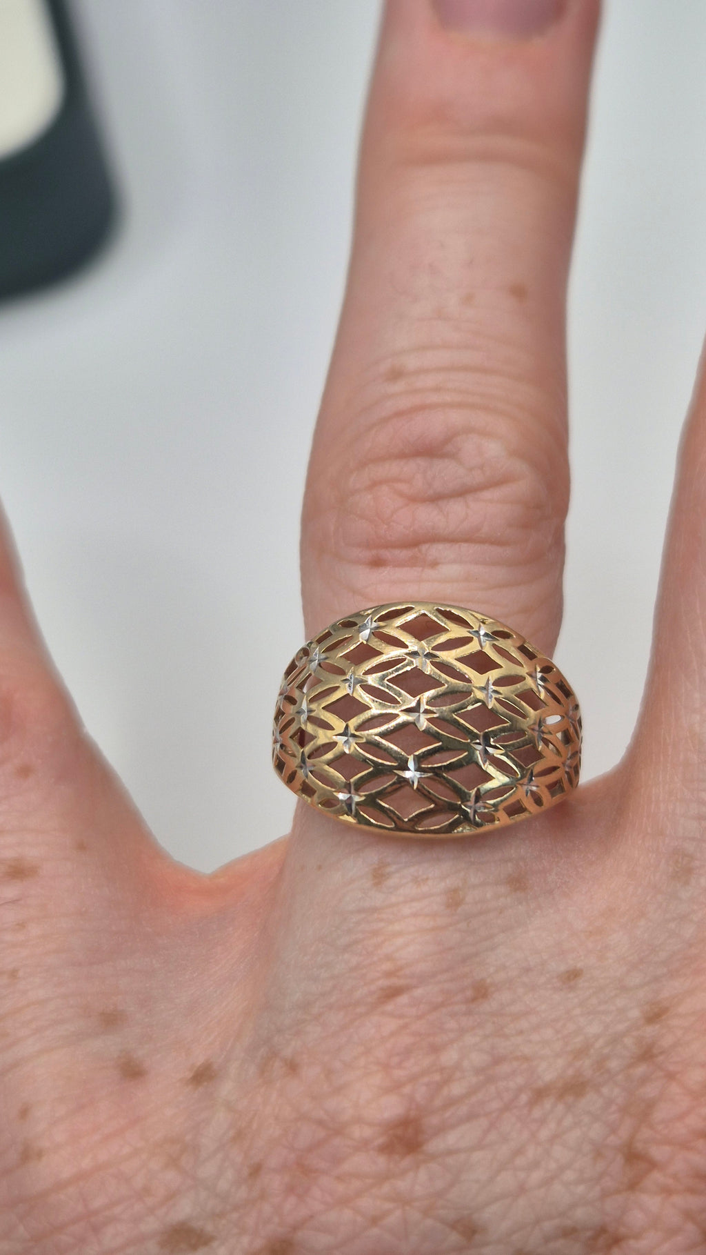 9ct gold dome ring
