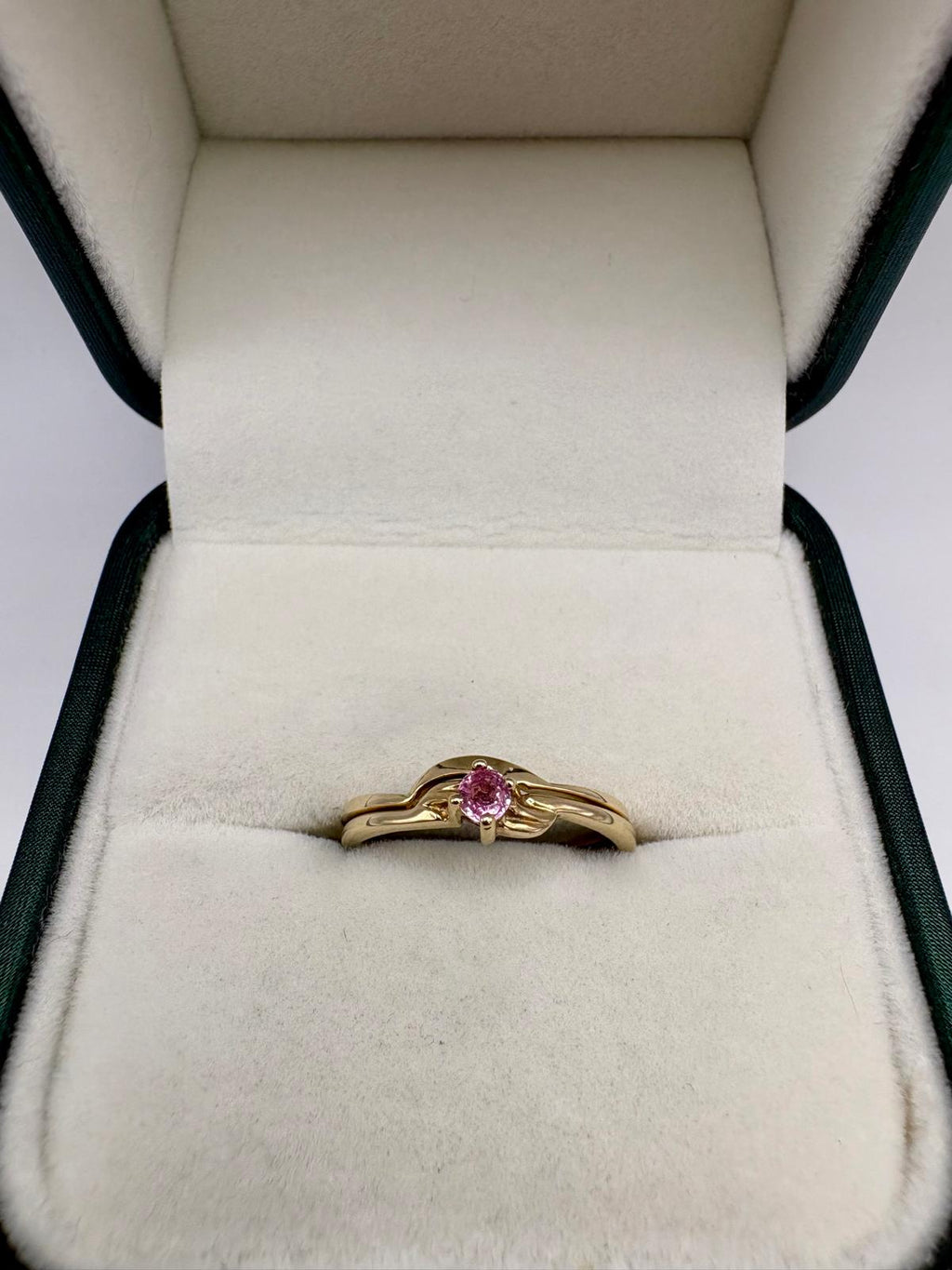 9ct gold ruby ring set