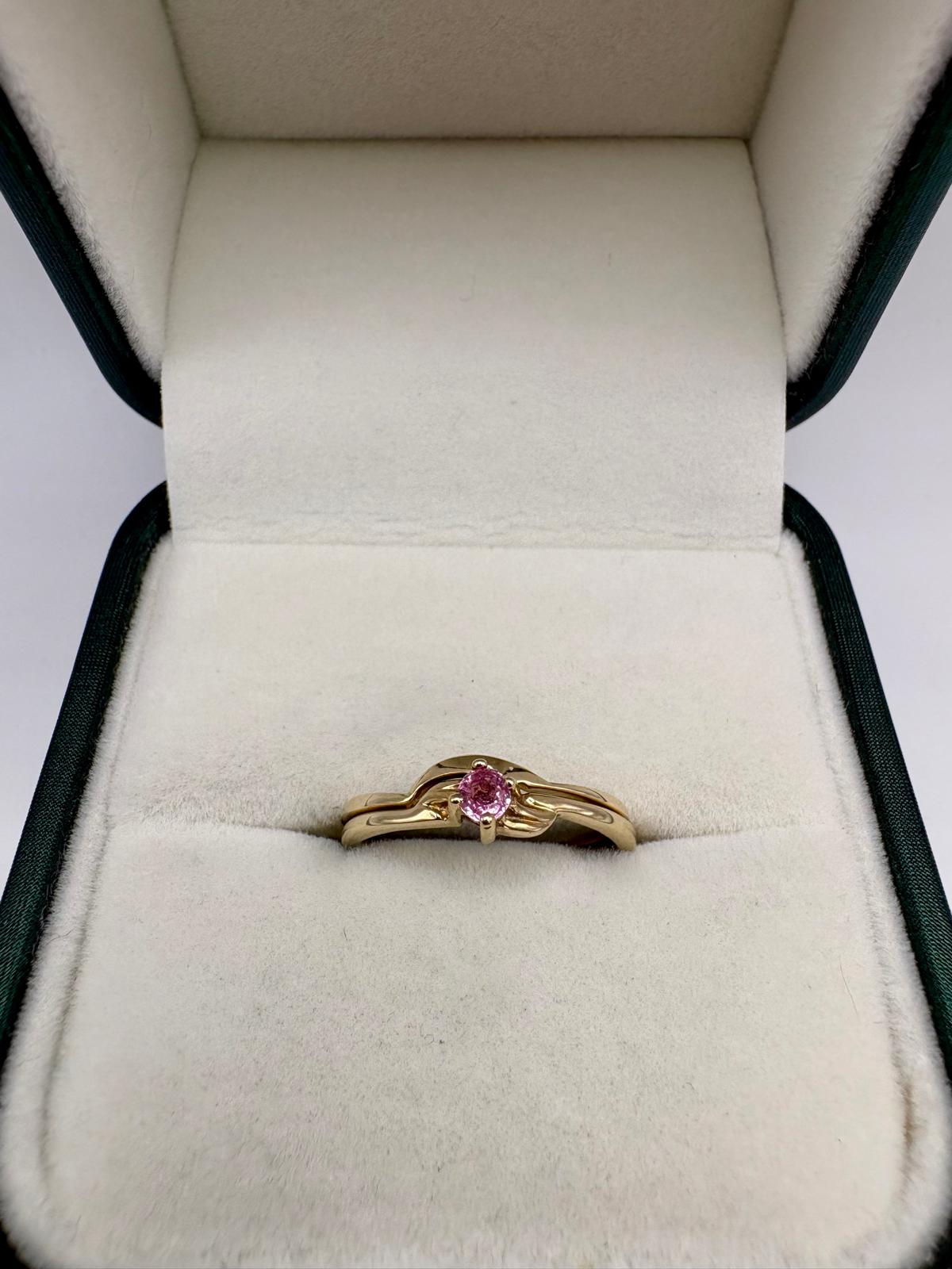 9ct gold ruby ring set