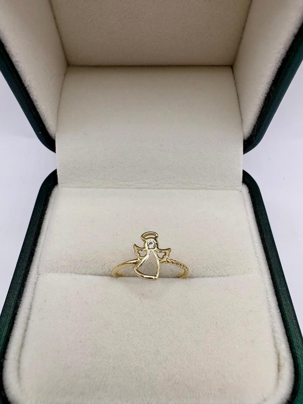 14ct angel cz ring