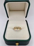 9ct gold patterned band ring