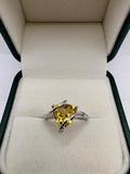 Silver citrine ring