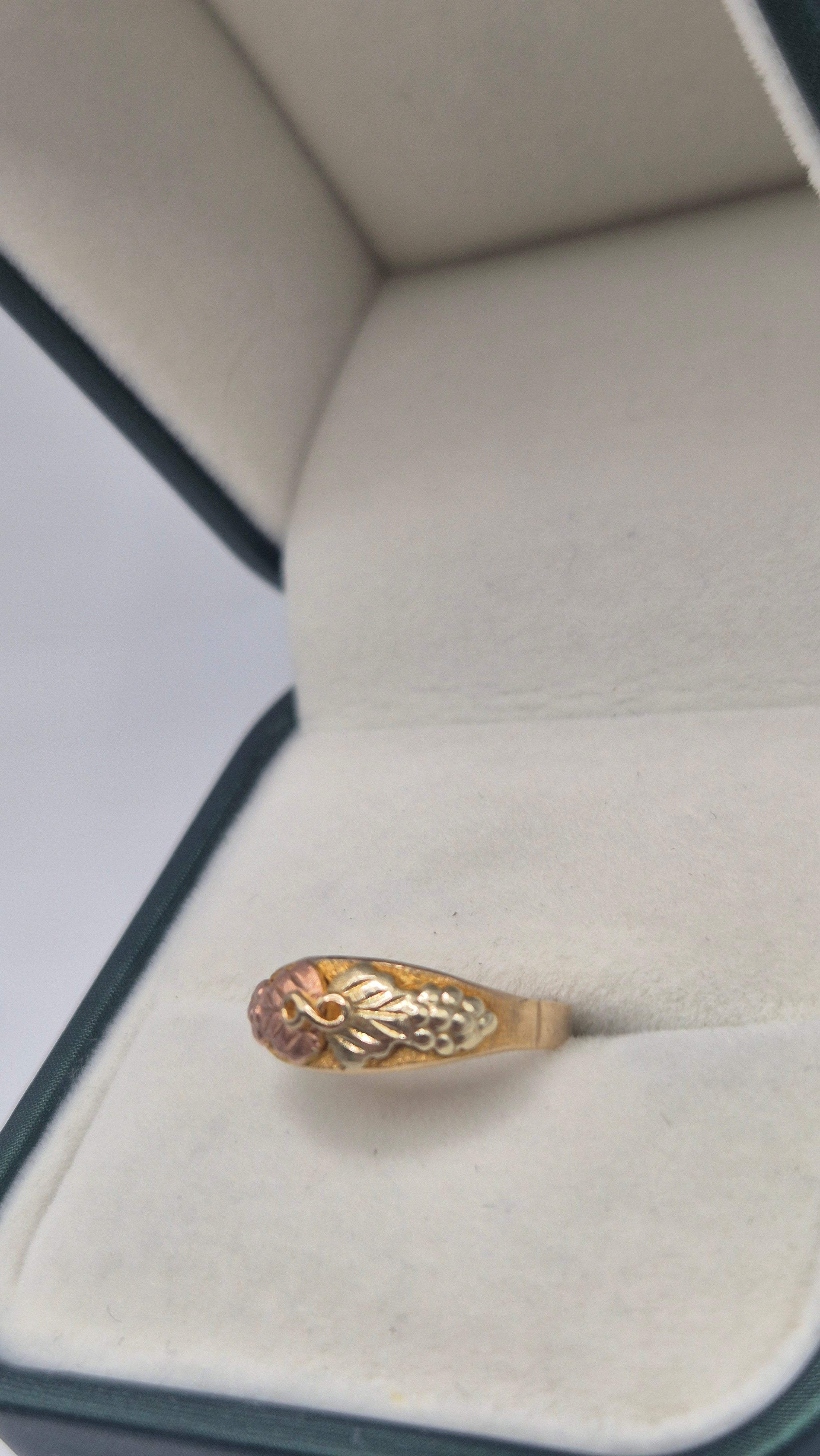 9ct gold two tone infinity ring