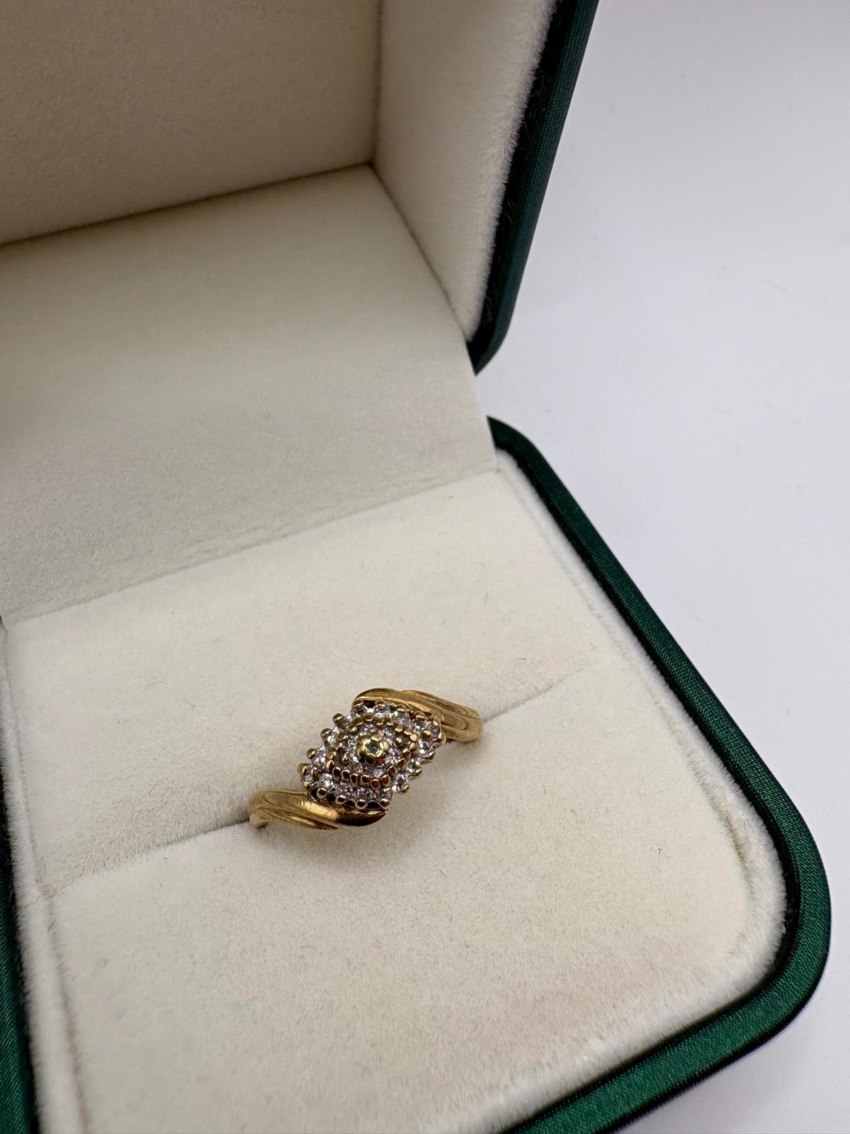 9ct gold diamond ring