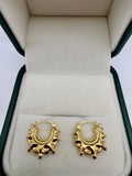 9ct gold Spike creole earrings