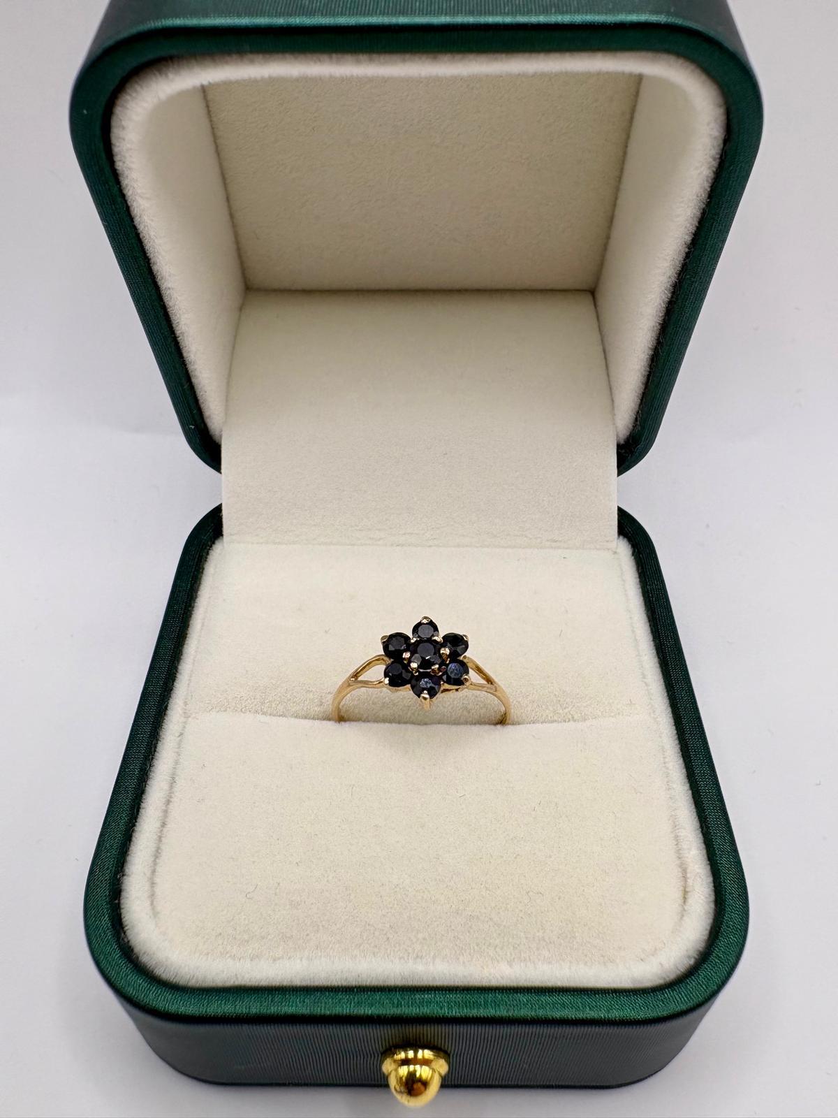 9ct black spinel ring