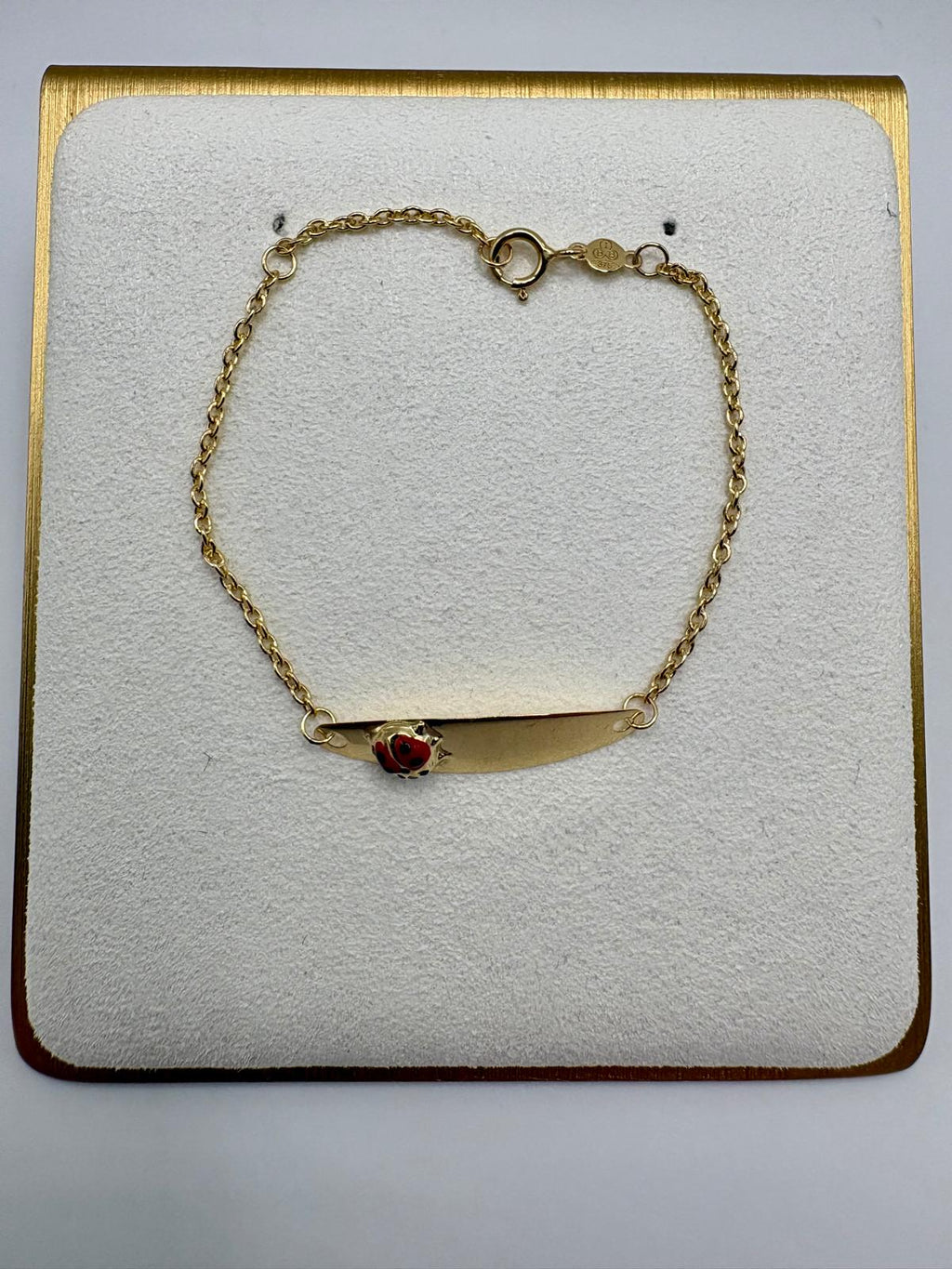 9ct gold ladybird bracelet