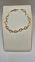 9ct gold heart bracelet