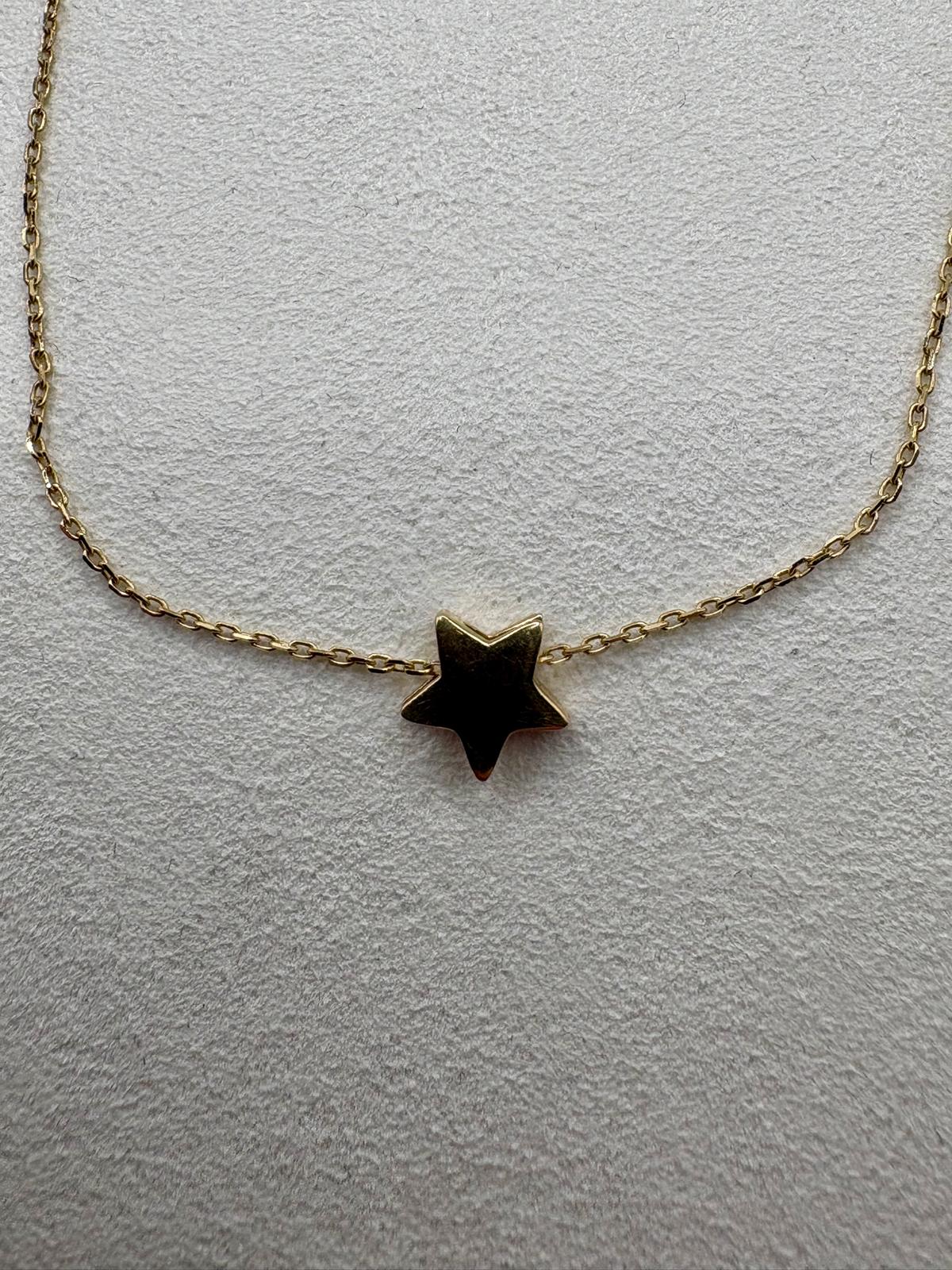 9ct gold star bracelet