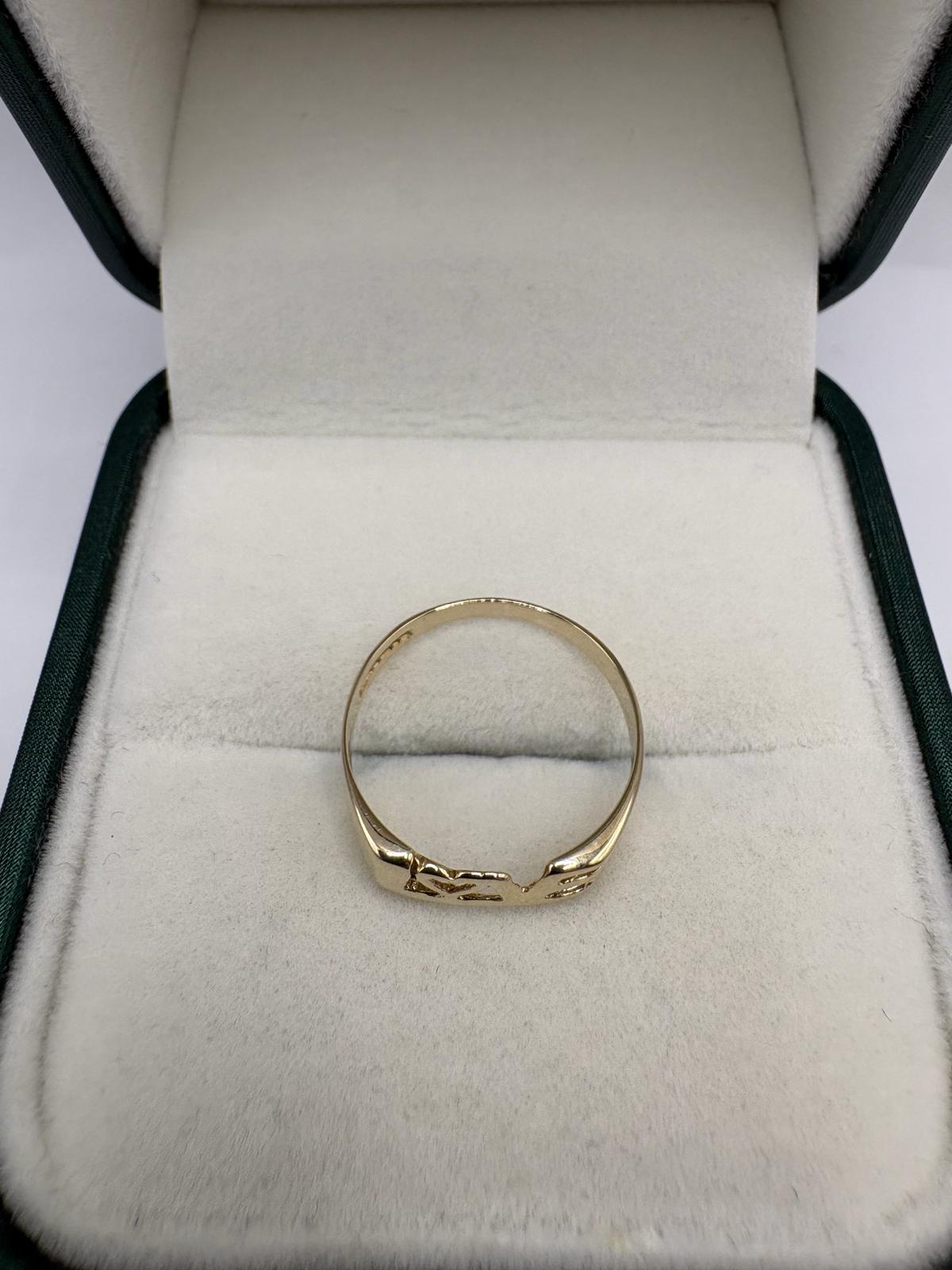 9ct gold love ring