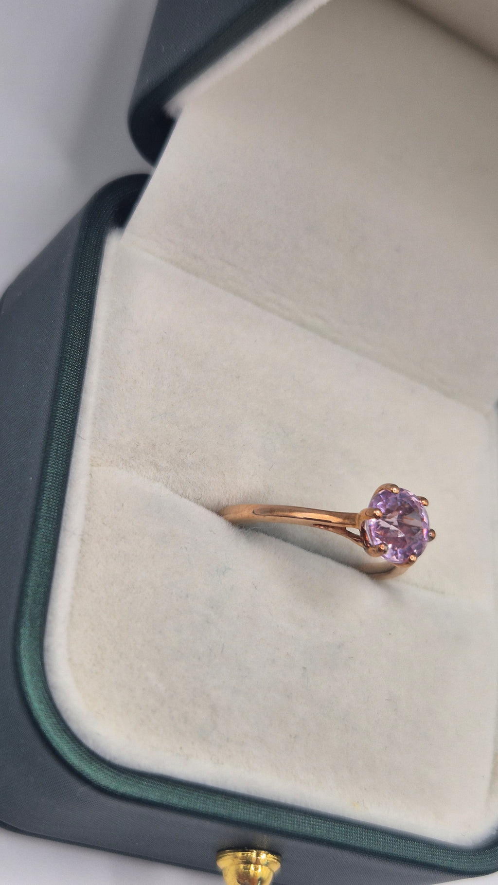 9ct rose gold amethyst ring