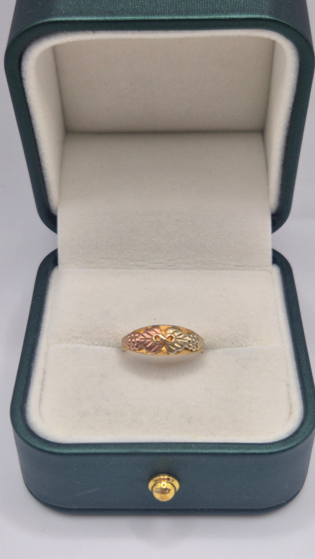 9ct gold two tone infinity ring
