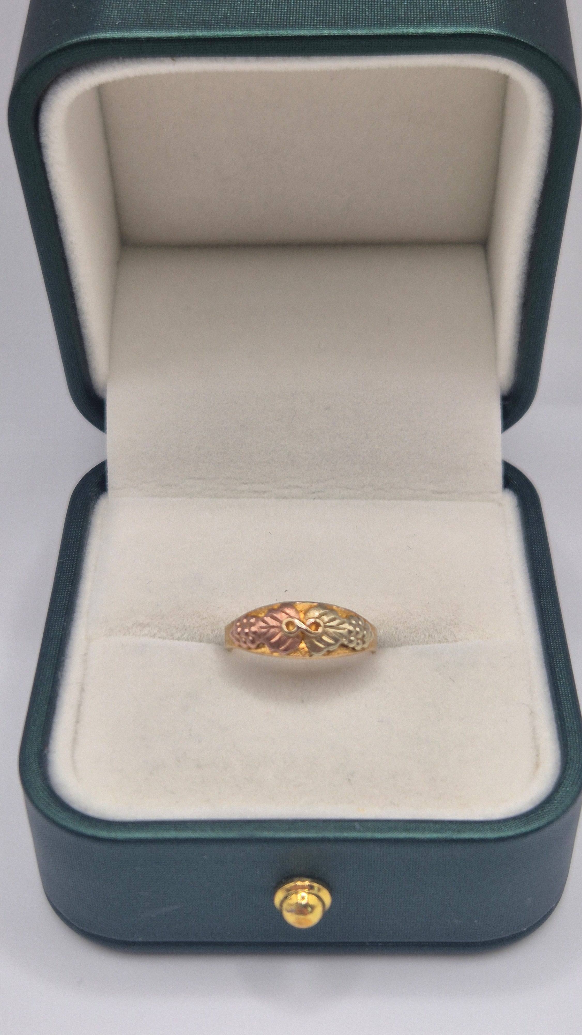 9ct gold two tone infinity ring
