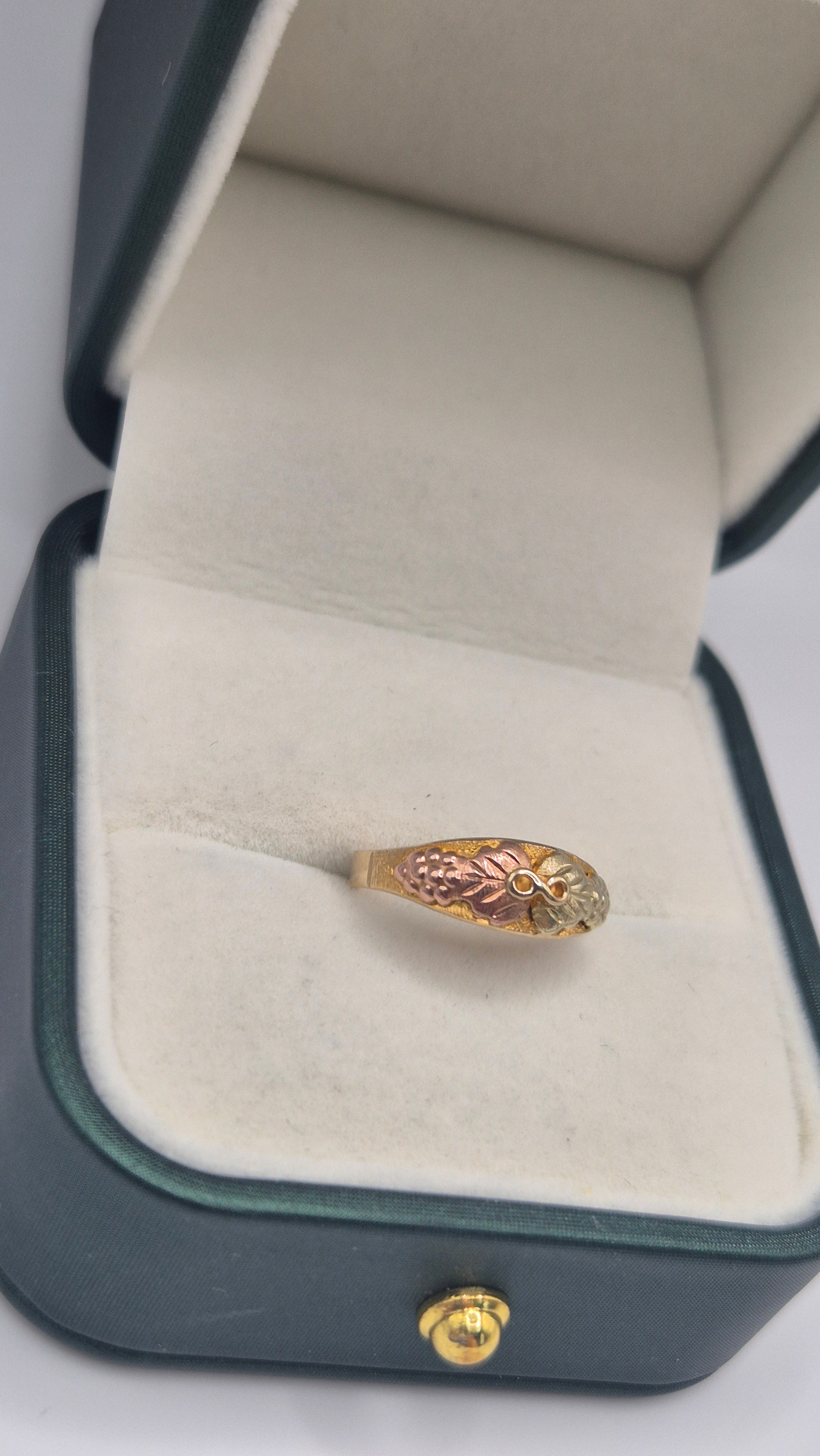 9ct gold two tone infinity ring