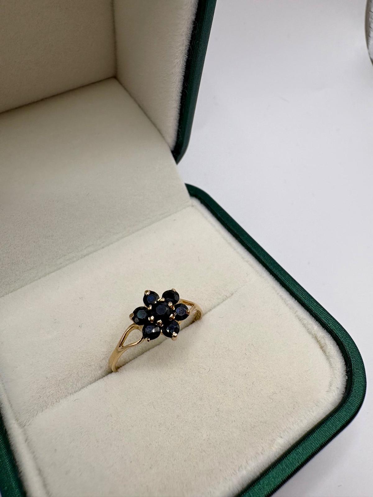9ct black spinel ring
