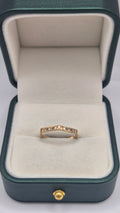 9ct gold diamond hexagonal ring