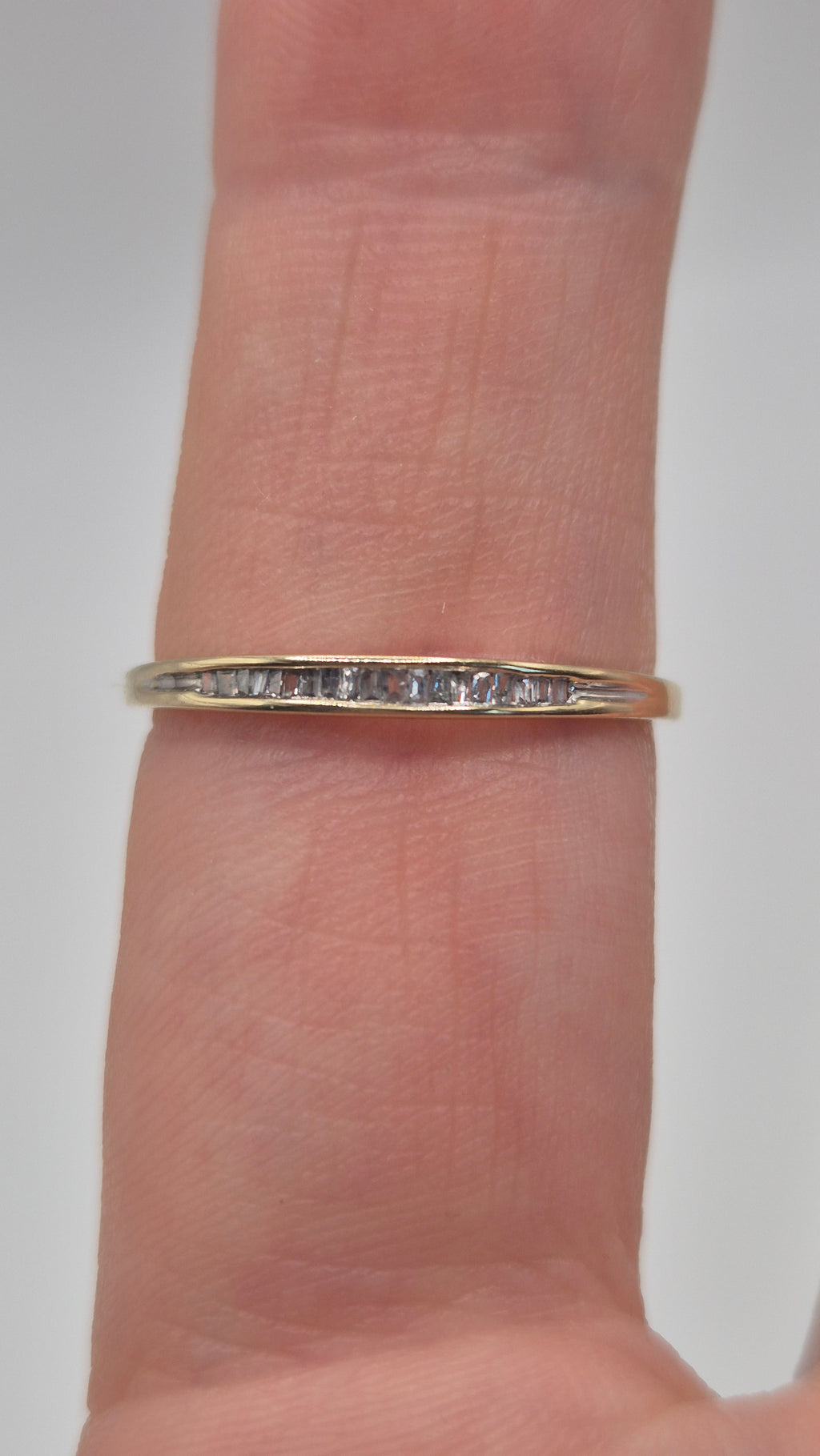 9ct gold diamond half eternity ring