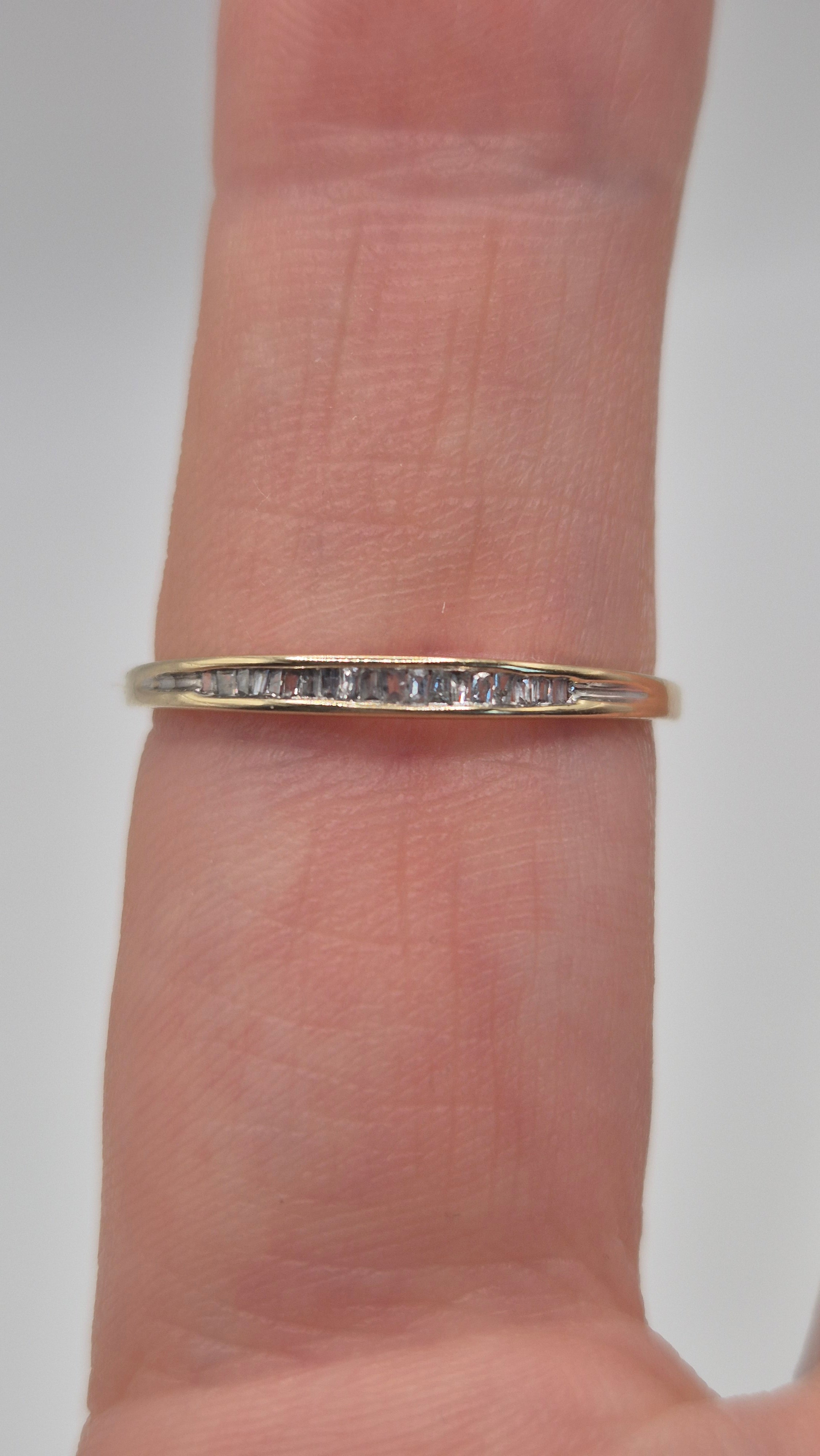 9ct gold diamond half eternity ring