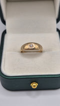 9ct gold cz gypsy ring