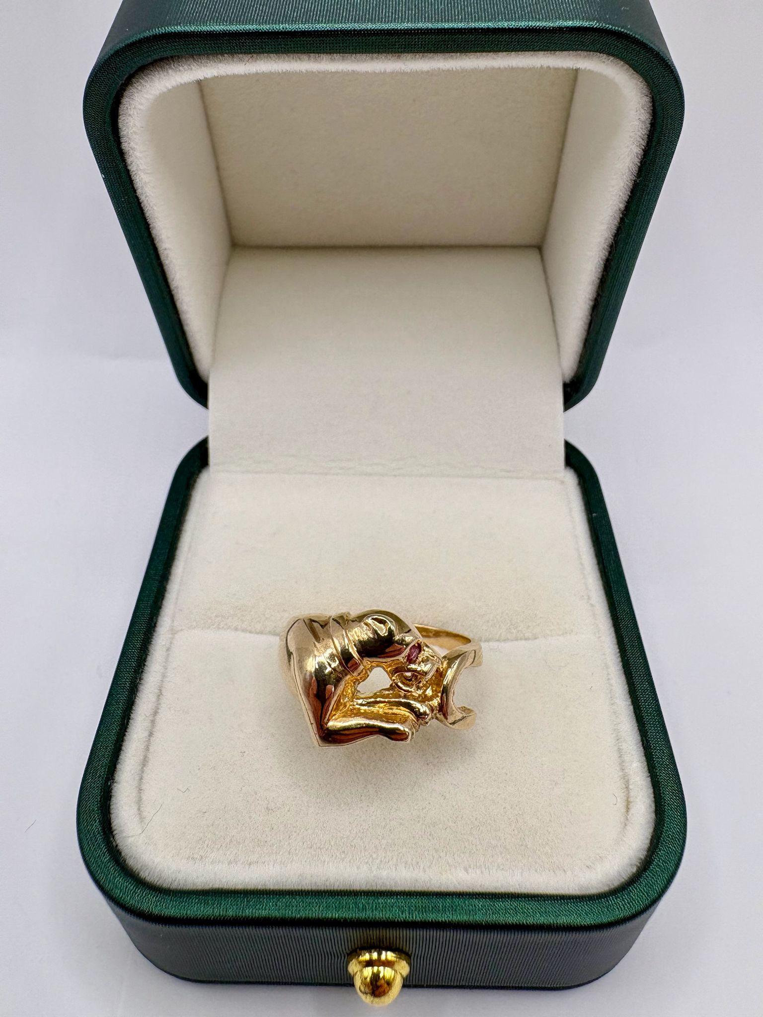 9ct gold panther ring
